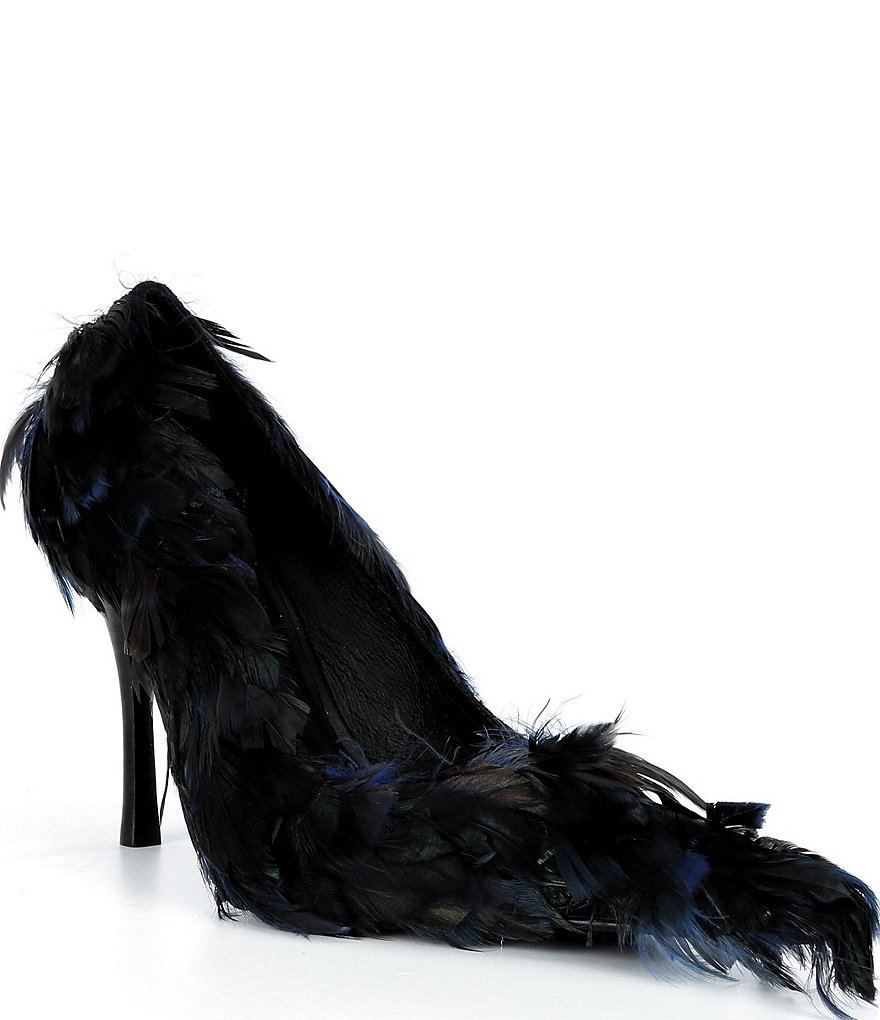 Jeffrey Campbell Plumage Feather Pointed Toe Pumps