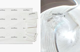 Ancillary label with water-soluble