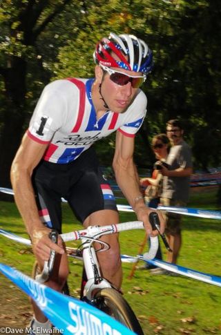 Jeremy Powers (Rapha Focus) chasing Berden early in the race