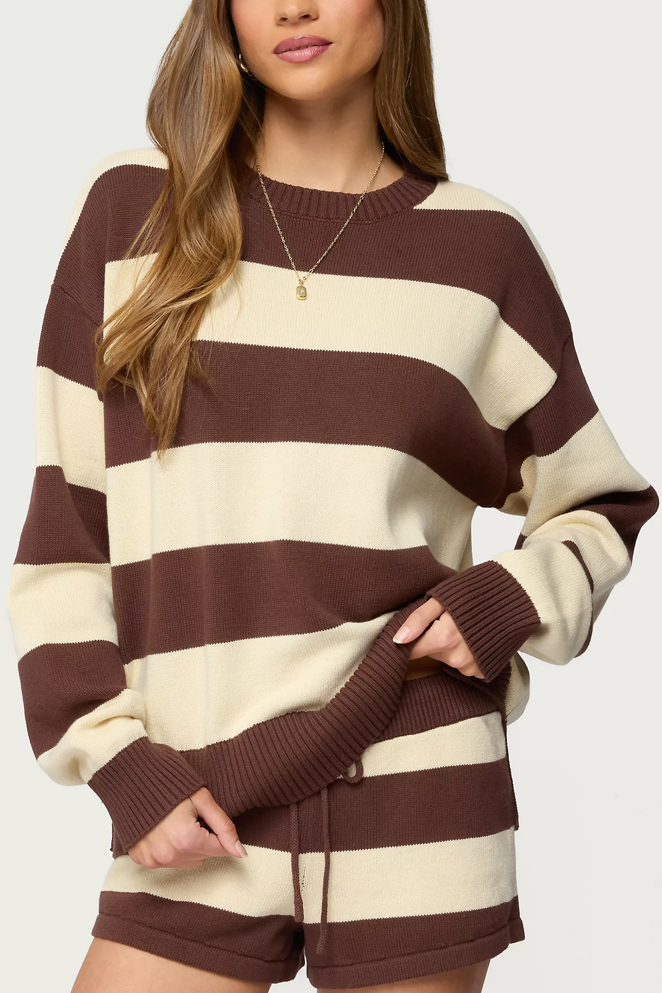 Edikted Riley Oversized Striped Sweater