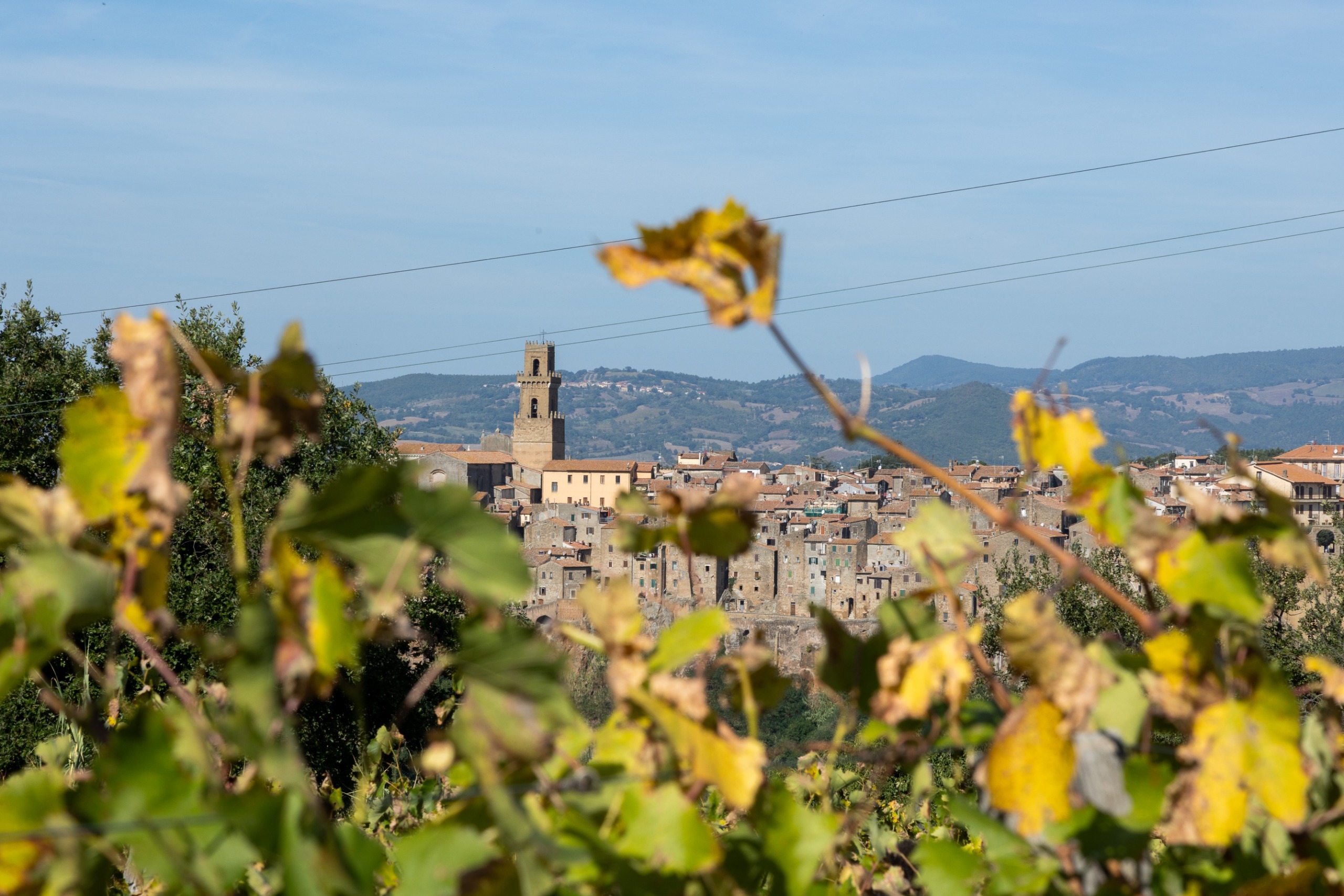 The ancient clifftop village of Pitigliano.