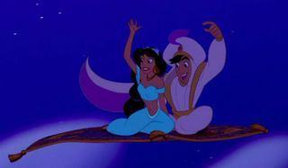 Aladdin and Jasmine riding carpet 1992