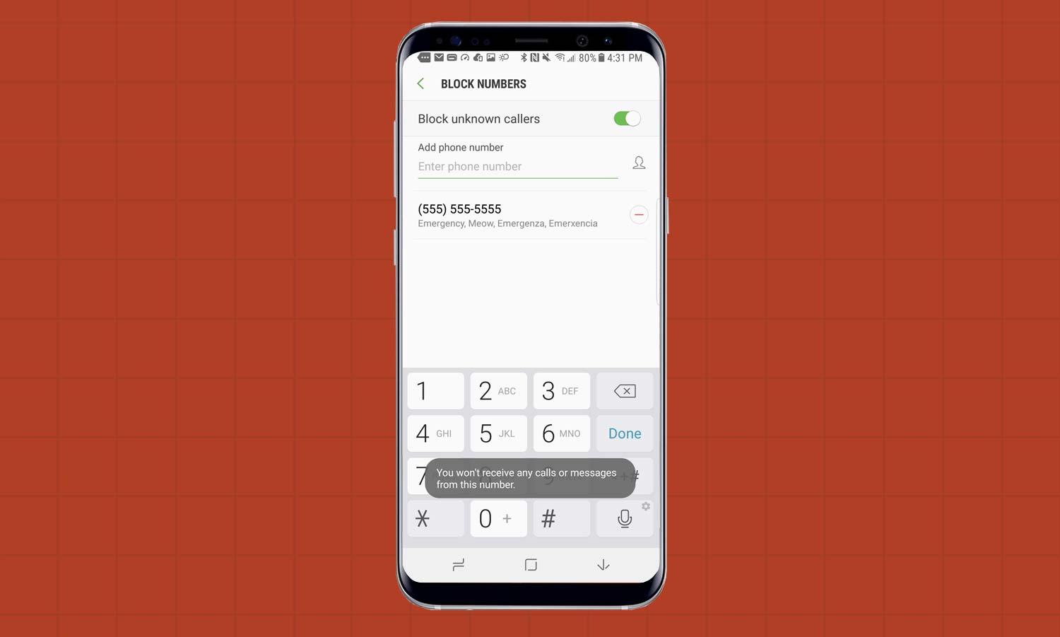 How to Block a Call on the Galaxy S8 - Samsung Galaxy S8 User Guide
