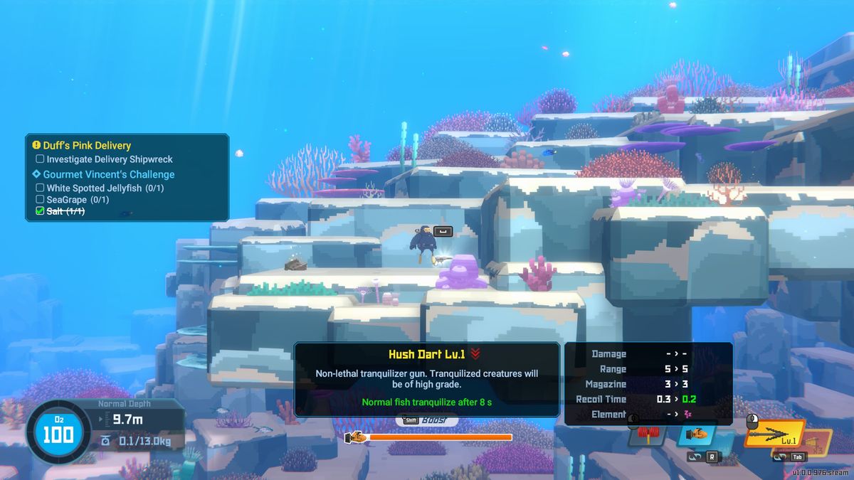 Dave the Diver upgrade weapons