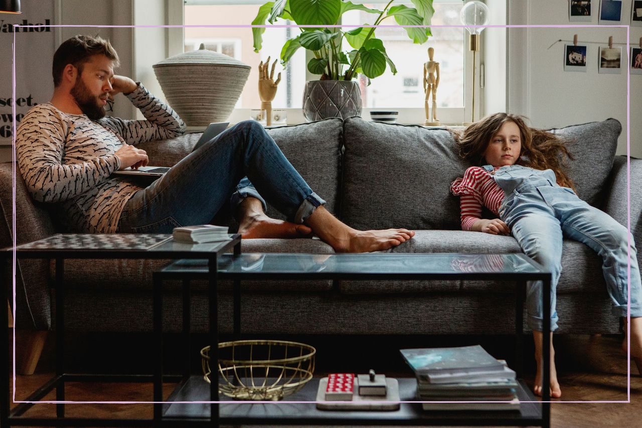 Bored parent not engaging with their daughter