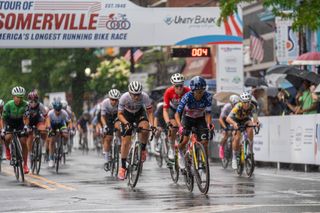 Coryn Labecki (EF Education - Cannondale) rides just her second race after winning the 2024 USA Cycling Pro Criterium National Championship