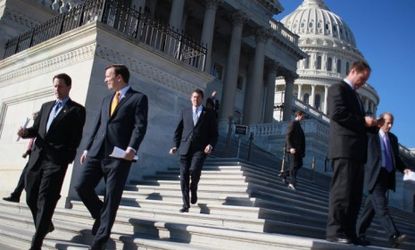 Members of Congress before the Thanksgiving recess: The House and Senate are set to battle over a long-term budget, unemployment benefits, and a payroll tax cut before Christmas.