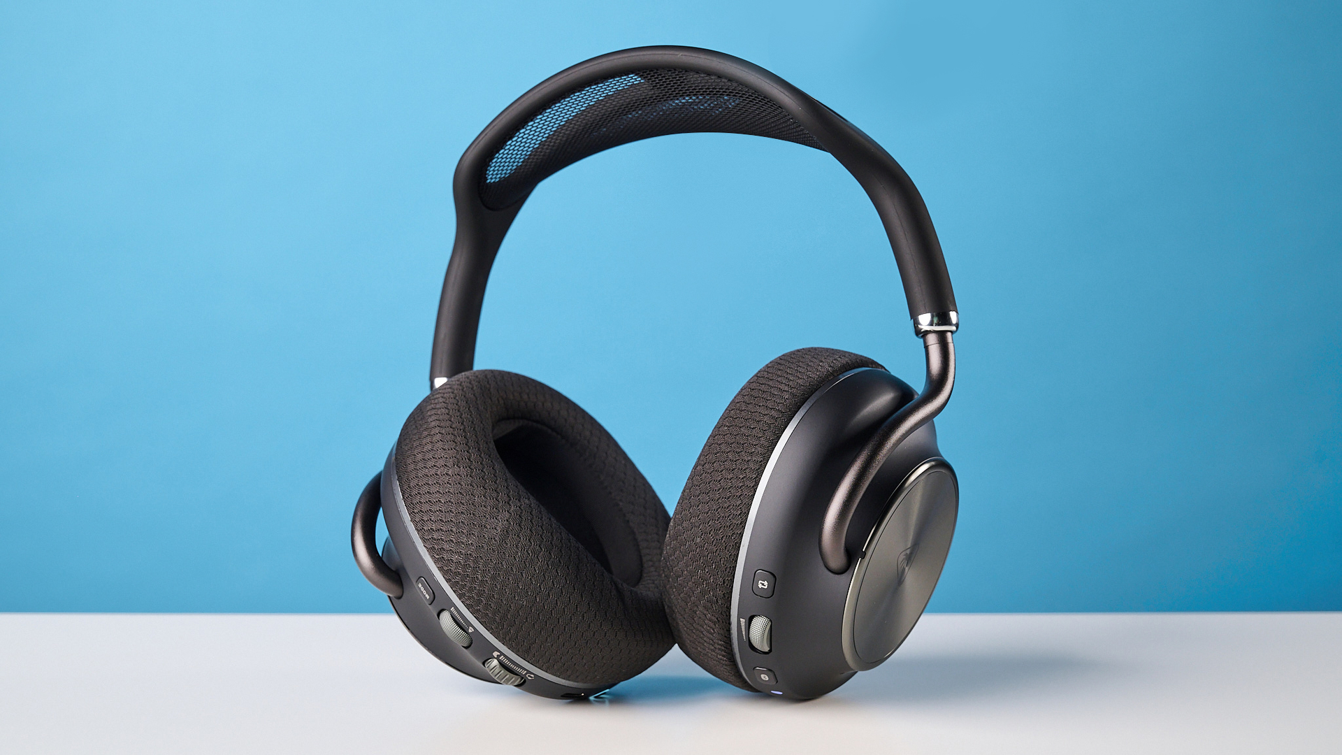 The Turtle Beach Stealth Pro II against a blue background