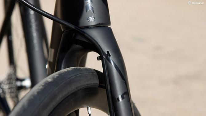 Front brake hose routing is functionally without fault but could be a little prettier to look at