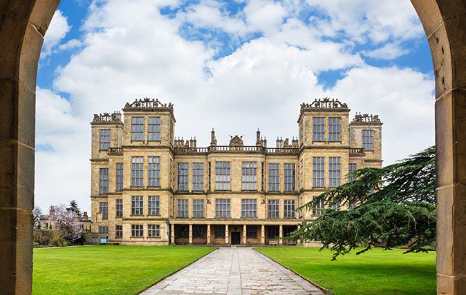 FY6K66 Hardwick Hall, an Elizabethan country house and home of Bess of Hardwick, near Chesterfield, Derbyshire, England, UK