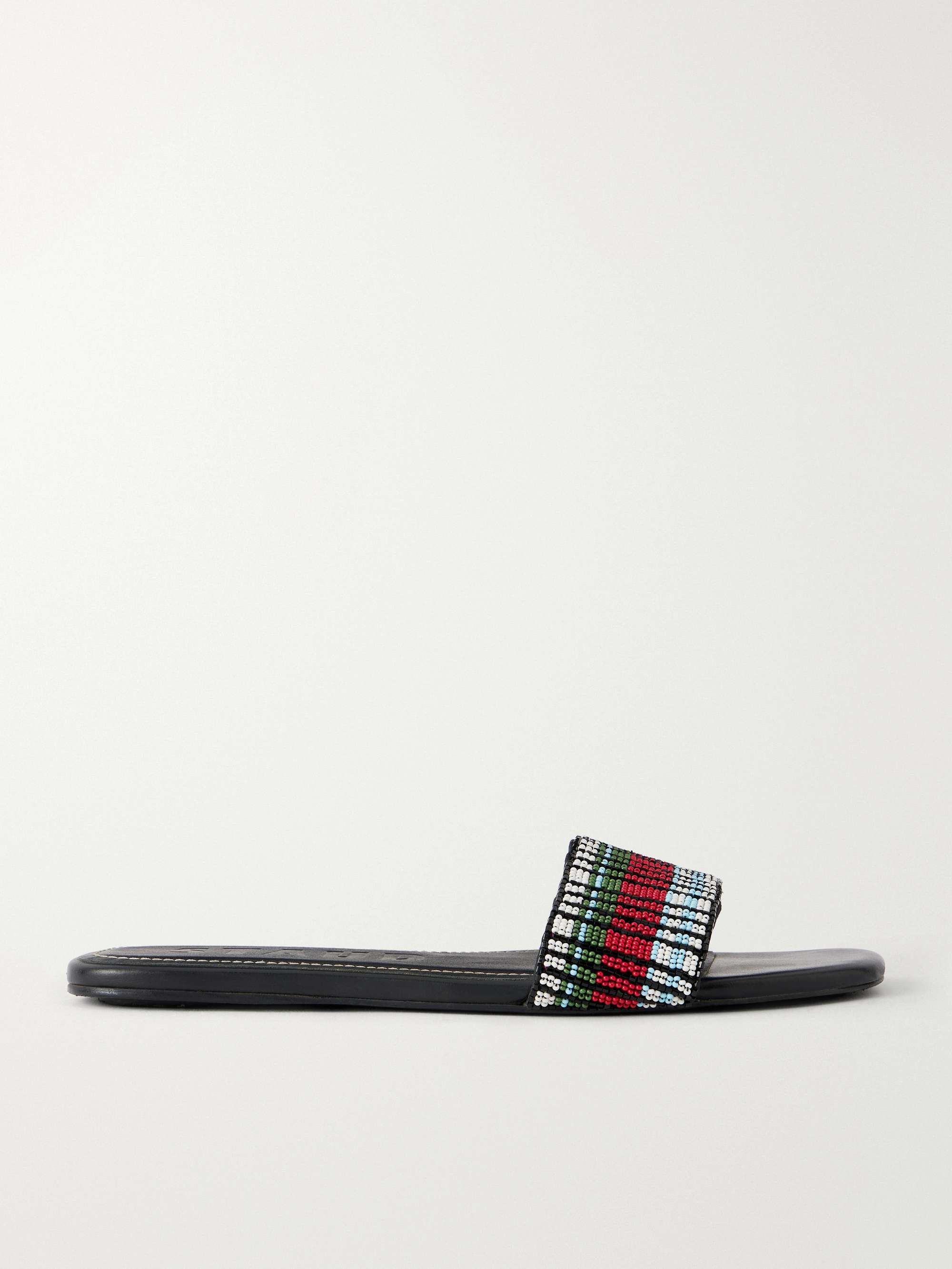 + Da Adolfo Tove Beaded Leather Slides