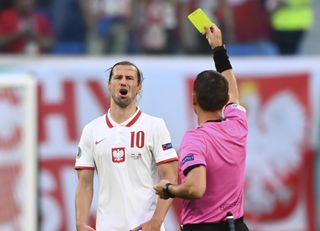 Grzegorz Krychowiak's second yellow card proved costly for Poland