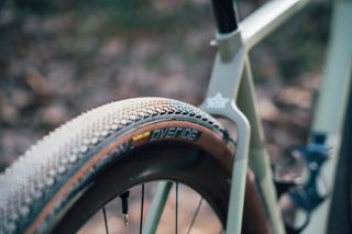 Image shows a Hutchinson Overide gravel tire in the wild