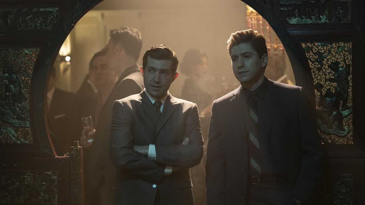 Joel Johnstone and Michael Zegen in The Marvelous Mrs. Maisel