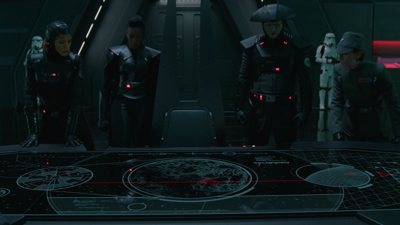Empire soldiers standing around a table in Obi-Wan Kenobi