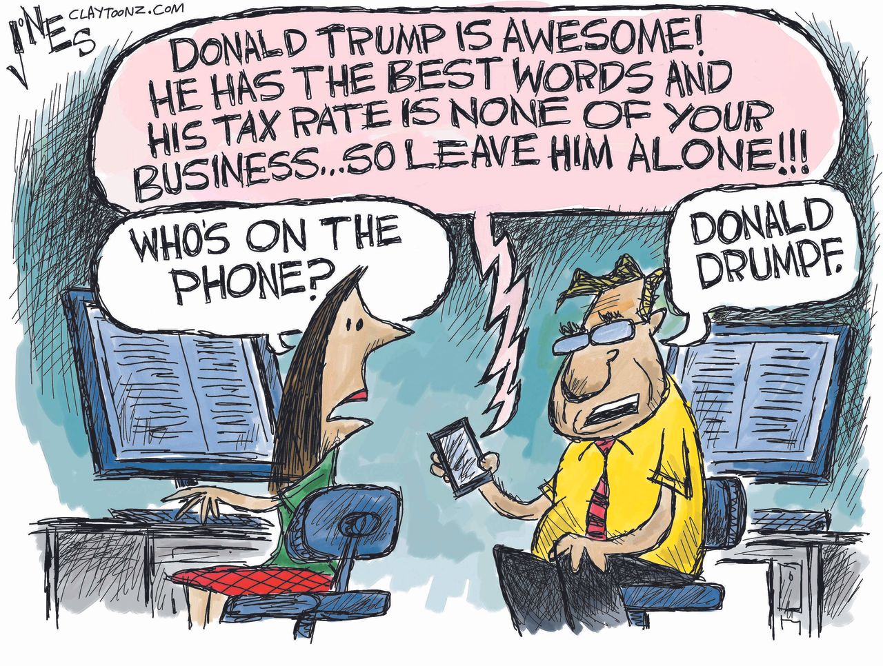 Political Cartoon U.S. Donald Trump 2016