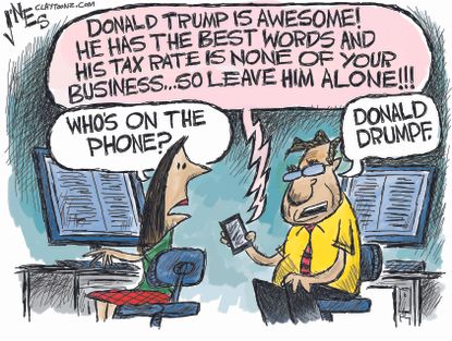 Political Cartoon U.S. Donald Trump 2016