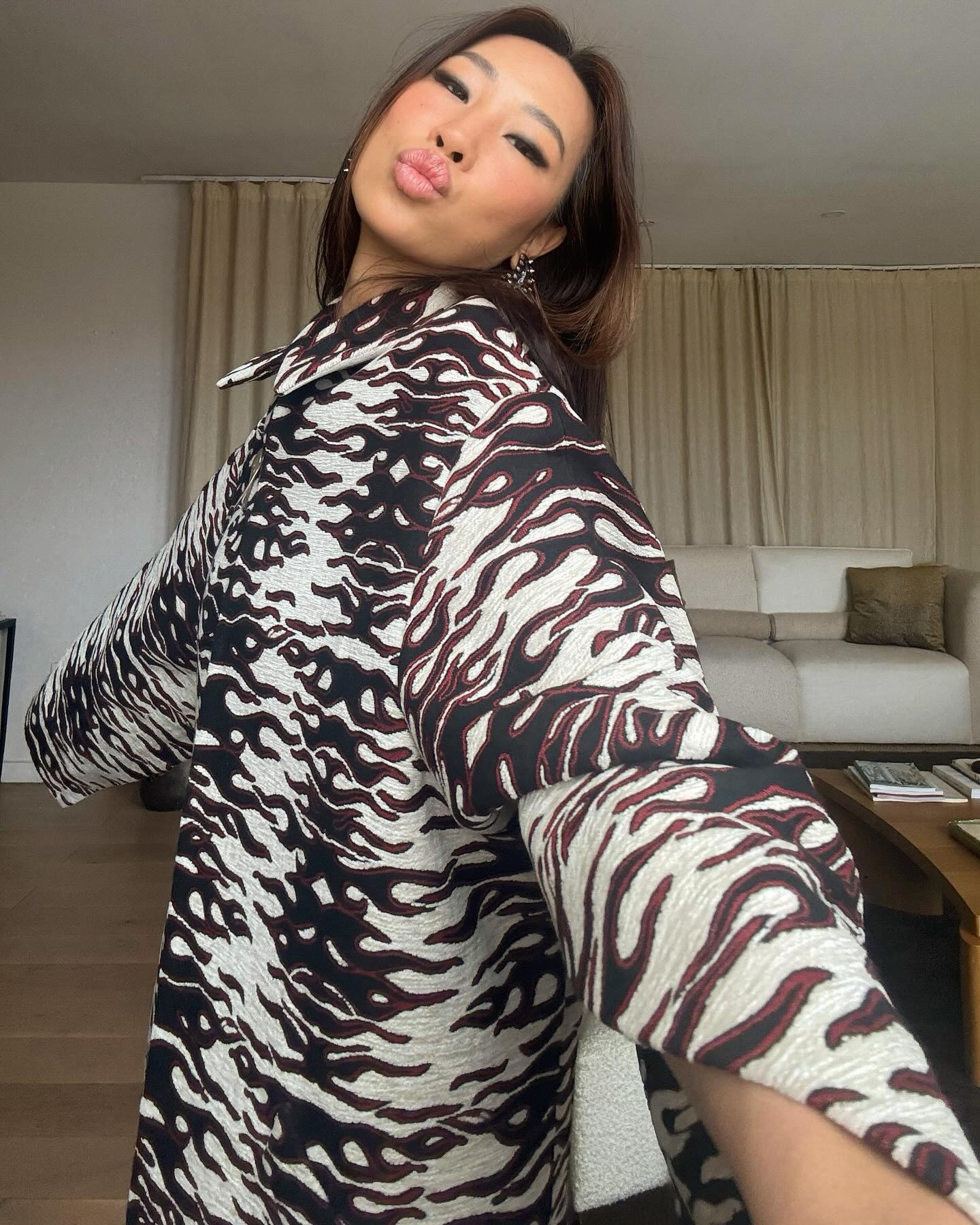 Outfit with earrings