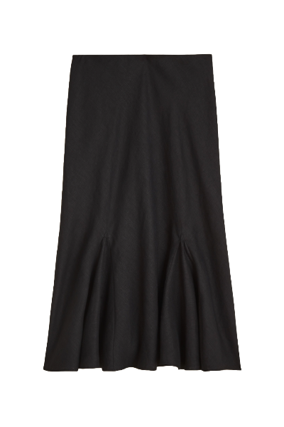 J.Crew, Gwyneth Flounce-Hem Slip Skirt in Linen