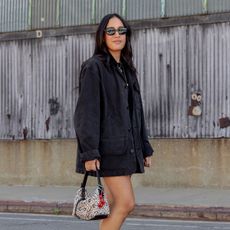 Nicole Eshaghpour who what wear editor petite style barn jaxket outfit