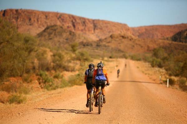 A fireroad section in the Ingkerreke Commercial MTB Enduro