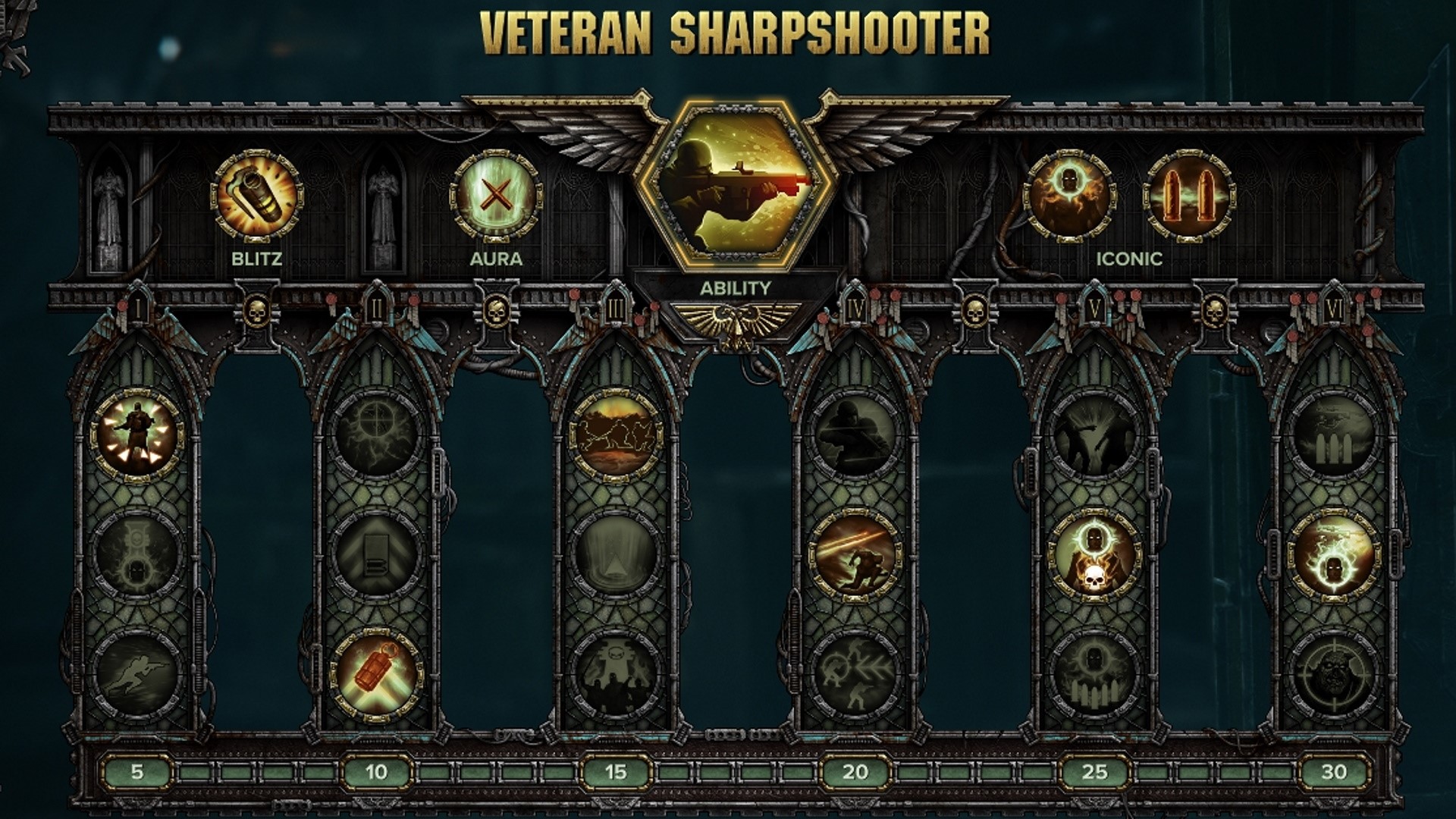 Darktide veteran build - the trait screen