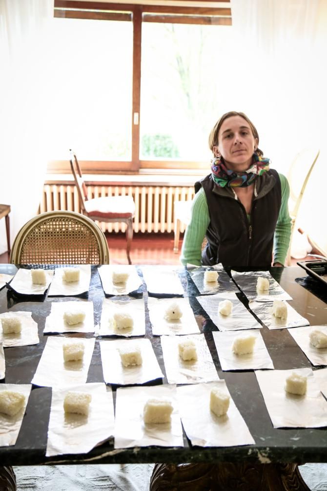 Soigneur Amanda Shission makes a significant amount of rice cakes