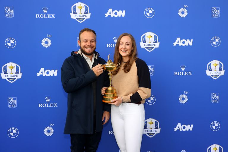 Hatton with his wife and the Ryder Cup