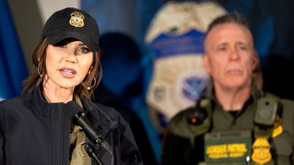 Homeland Security Secretary Kristi Noem and Border Patrol commander Gregory Bovino