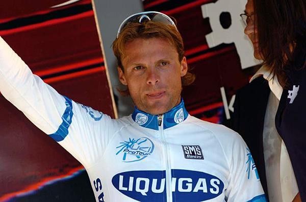 Danilo Di Luca (Liquigas) in the ProTour jersey.