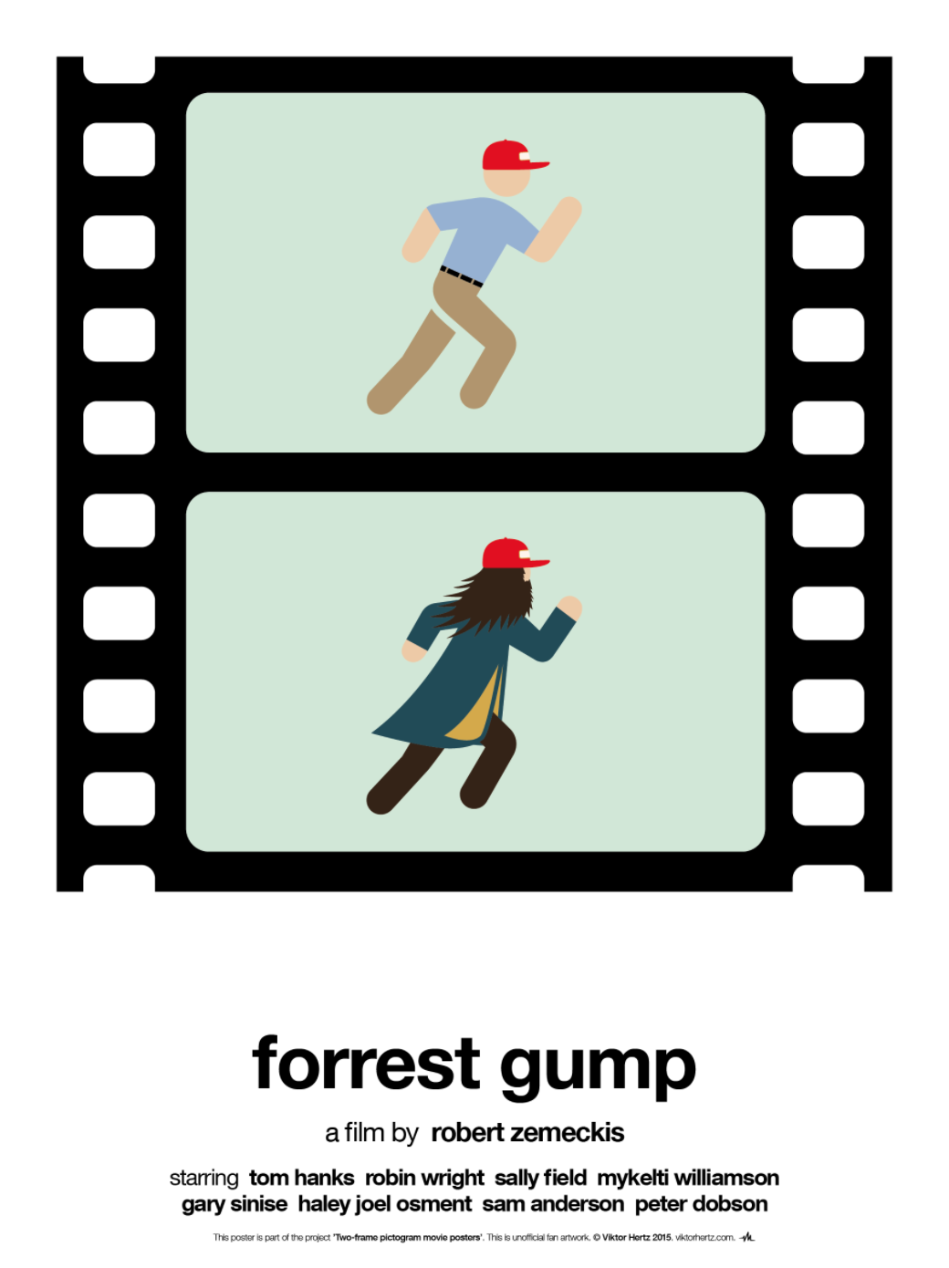 A poster for Forest Gump designed by Viktor Hertz