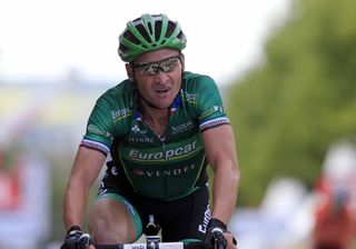 Thomas Voeckler (Europcar) at the finish.