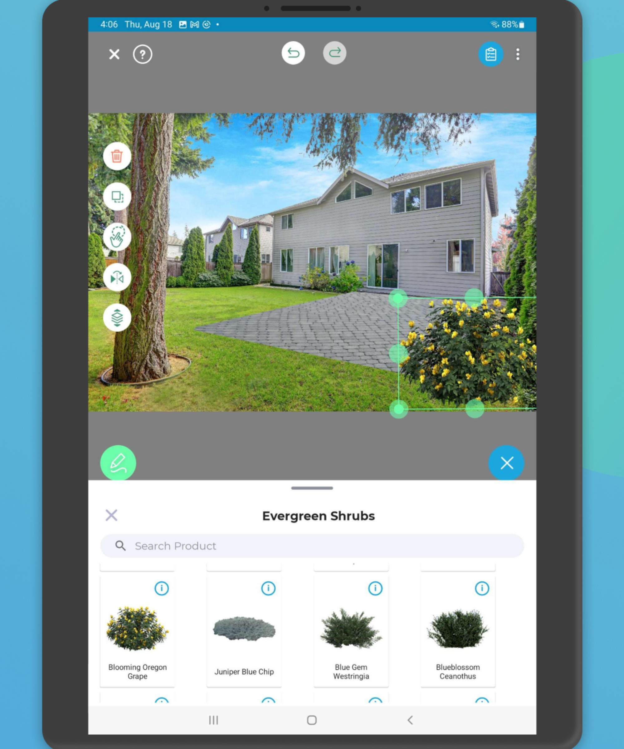 Screenshot of iScape app
