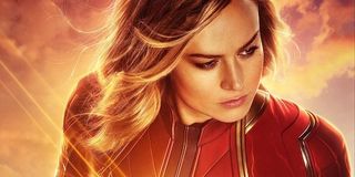 Brie Larson as Captain Marvel in movie poster