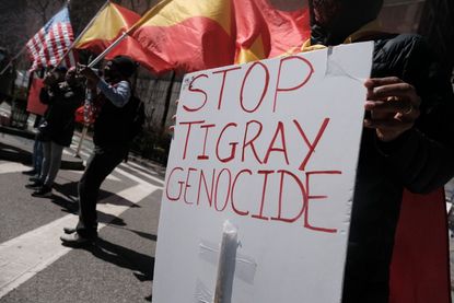 Protests against alleged genocide in Tigray.