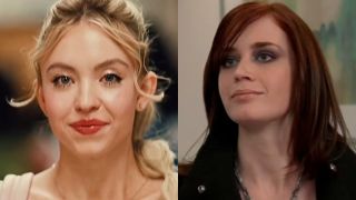 Sydney Sweeney and Emily Blunt in a side-by-side photo.