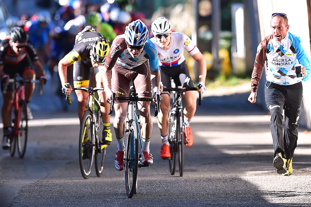 AG2R's Jan Bakelants comes to the finish during stage 1 at Provence