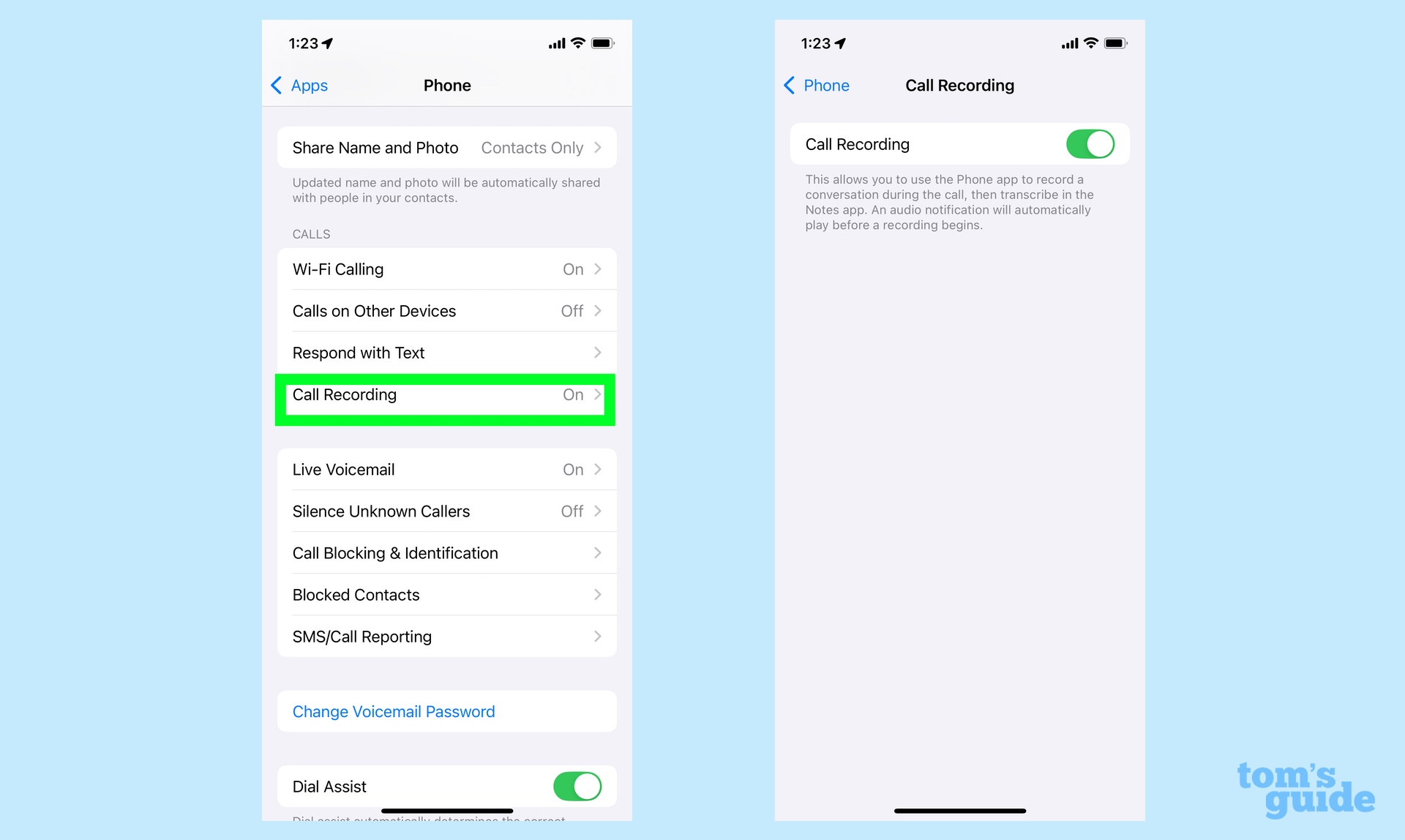 Select call recording in your phone app settings and switch it off