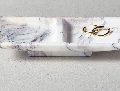 CB2 Daily Essentials Marble Jewelry Tray