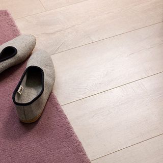 wooden flooring with shoes