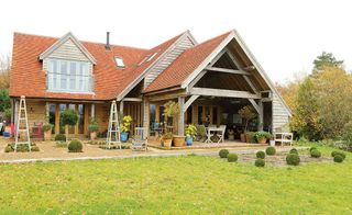 Traditional energy-efficient home with a veranda