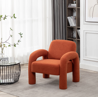 Orange accent chair