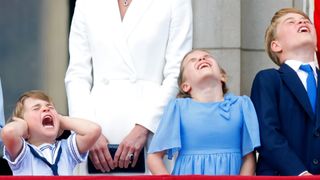 Prince Louis covers his ears at Trooping the Colour