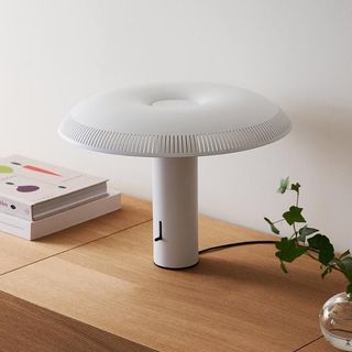 Desk fan in the shape of a mushroom