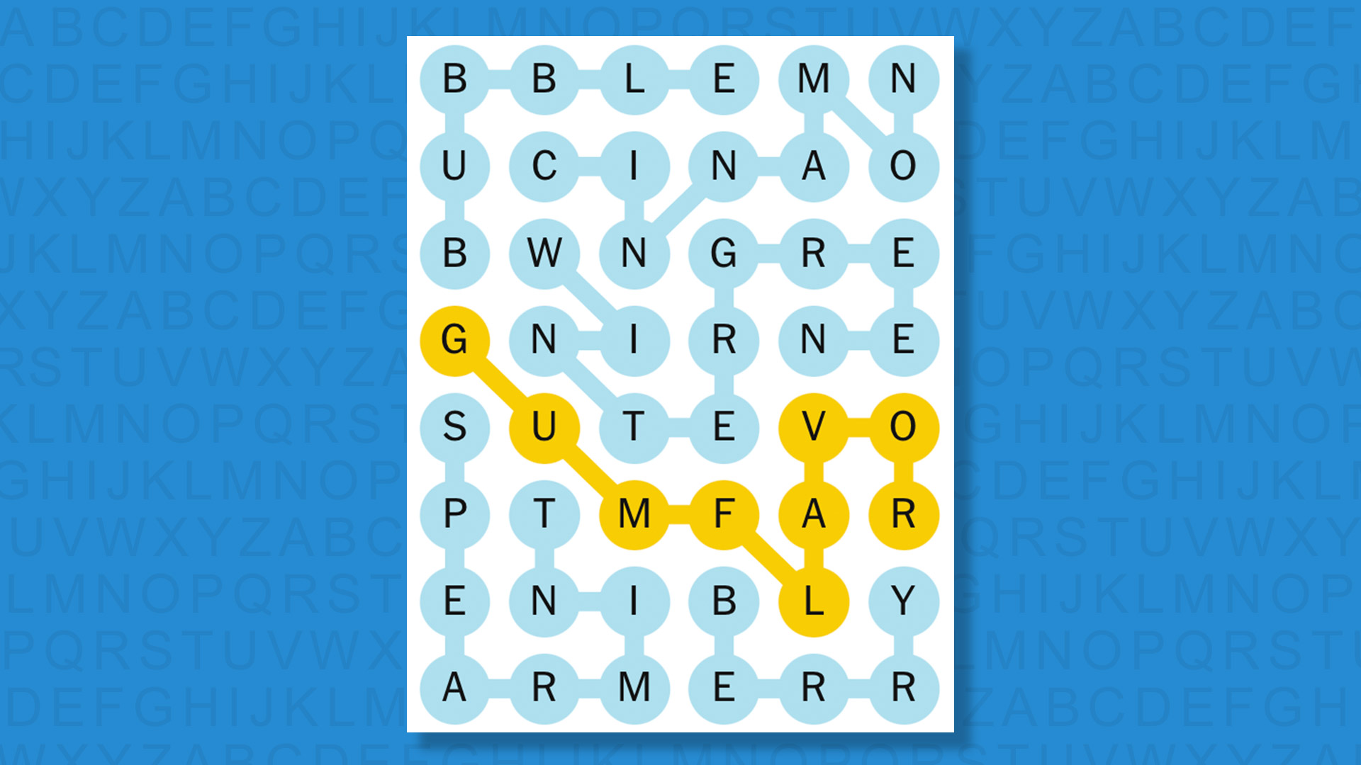 NYT Strands answers for game 575 on a blue background