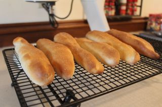 The finished breadsticks from Camryn's dough test
