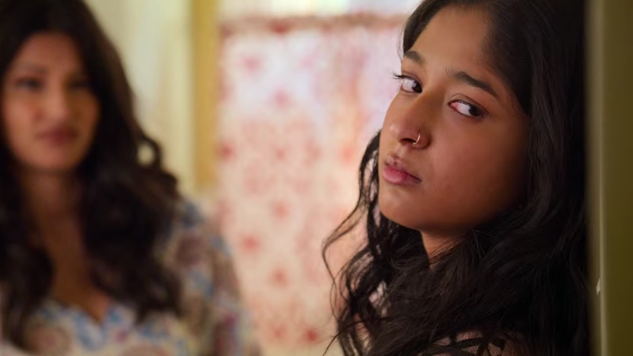 Maitreyi Ramakrishnan and Richa Moorjani in Never Have I Ever Season 2