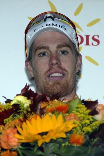 Tyler Farrar (Garmin-Slipstream) is getting used to all these podium ceremonies.