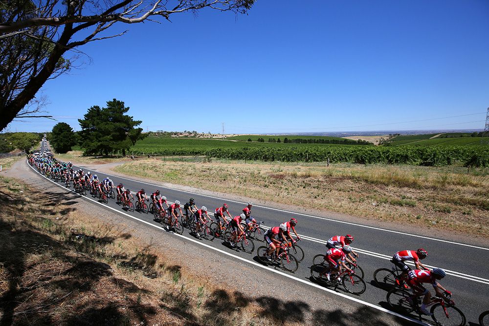 The riders suffer in the heat