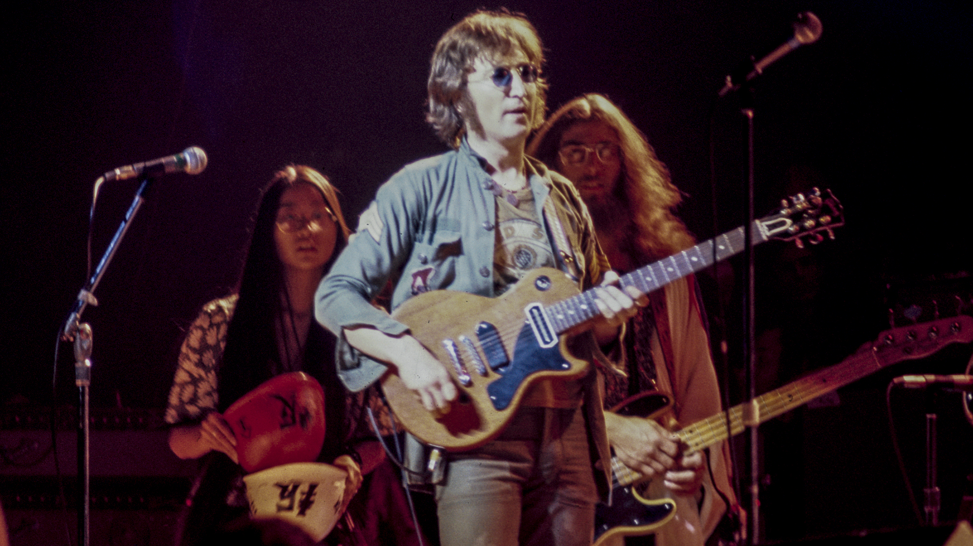 John Lennon onstage at the One To One" Concert - 8/30/72,